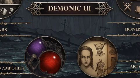 Unity3d插件:恶魔界面8k图标Demonic UI 8k Icons